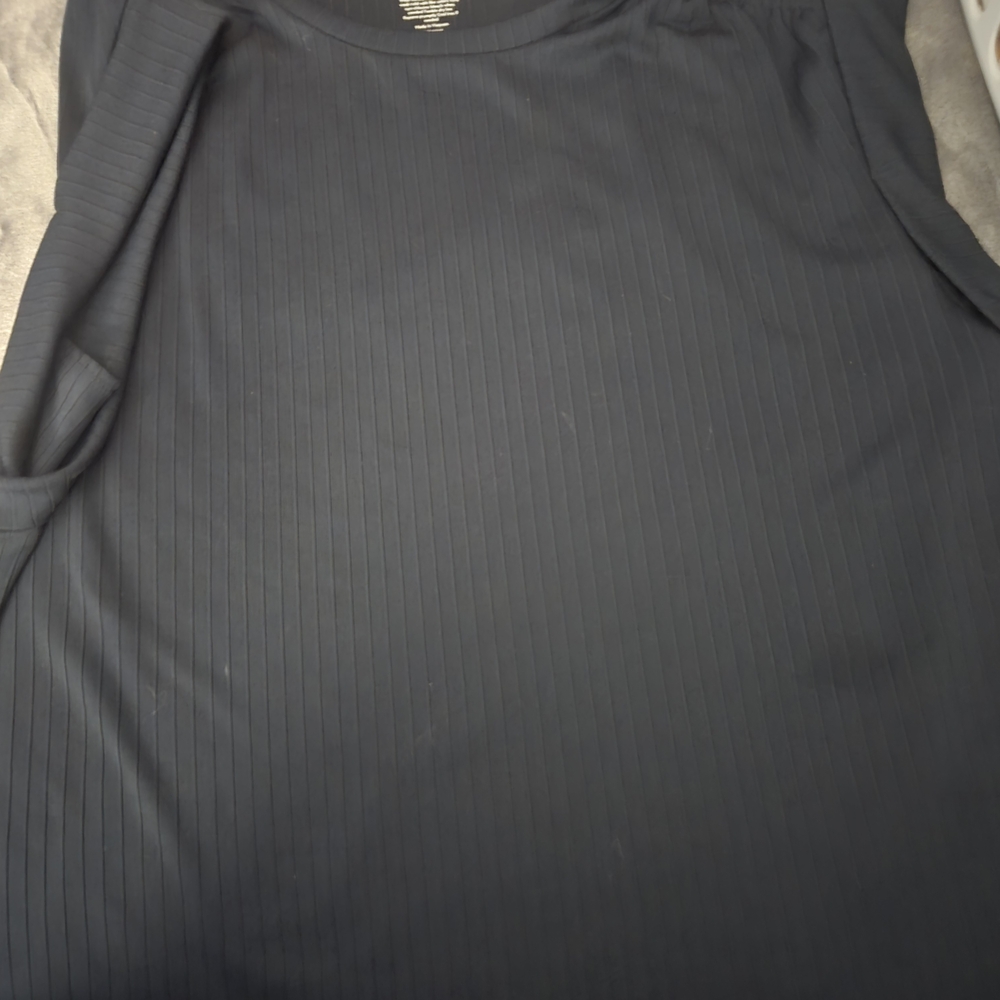 Nine West Black Ribbed Top